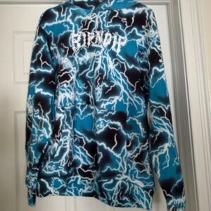 Ripndip Blue and Black Lightning Sweater
